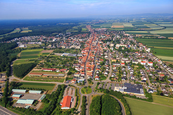 City view from the east in Kandel in the state Rhineland-Palatinate, Germany