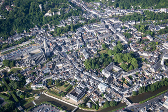 Vendôme in the state Loir et Cher, France viewn from the air