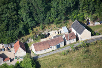 Aerial view of Saint-Rimay in the state Loir et Cher, France