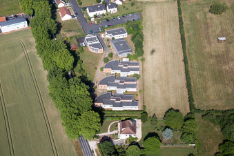 Aerial view of Montoire-sur-le-Loir in the state Loir et Cher, France