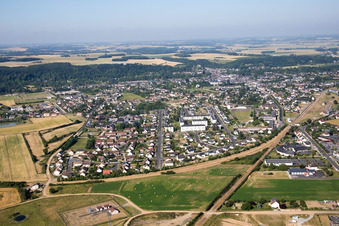 Aerial photograpy of Montoire-sur-le-Loir in the state Loir et Cher, France