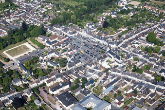Montoire-sur-le-Loir in the state Loir et Cher, France out of the air