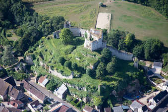 Drone recording of Montoire-sur-le-Loir in the state Loir et Cher, France