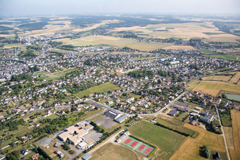 Aerial photograpy of Montoire-sur-le-Loir in the state Loir et Cher, France