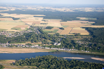 Aerial photograpy of Chaumont-sur-Loire in the state Loir et Cher, France
