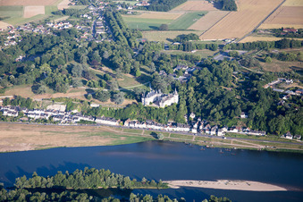 Oblique view of Chaumont-sur-Loire in the state Loir et Cher, France