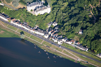Chaumont-sur-Loire in the state Loir et Cher, France seen from above