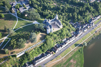 Chaumont-sur-Loire in the state Loir et Cher, France out of the air