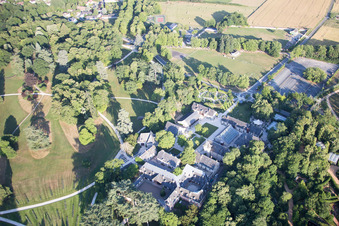 Bird's eye view of Chaumont-sur-Loire in the state Loir et Cher, France