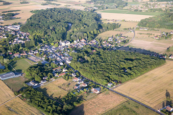 Aerial view of Fougères-sur-Bièvre in the state Loir et Cher, France