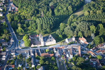 Fougères-sur-Bièvre in the state Loir et Cher, France from above