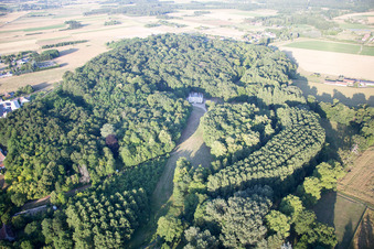Fougères-sur-Bièvre in the state Loir et Cher, France seen from above