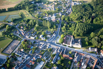 Fougères-sur-Bièvre in the state Loir et Cher, France from the plane
