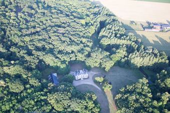 Bird's eye view of Fougères-sur-Bièvre in the state Loir et Cher, France