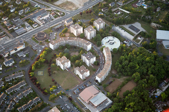 Aerial view of La Chaussée-Saint-Victor in the state Loir et Cher, France