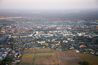 Aerial view of From the northwest in Blois in the state Loir et Cher, France