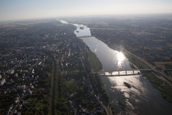 Blois in the state Loir et Cher, France from a drone