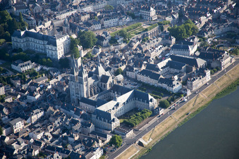 Blois in the state Loir et Cher, France from above