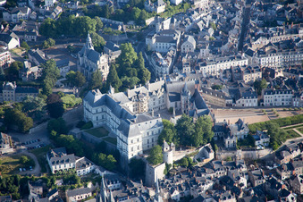 Blois in the state Loir et Cher, France viewn from the air