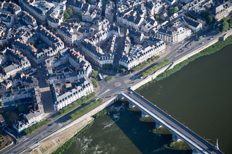 Blois in the state Loir et Cher, France from a drone