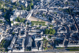 Blois in the state Loir et Cher, France seen from a drone