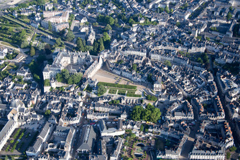 Aerial view of Blois in the state Loir et Cher, France