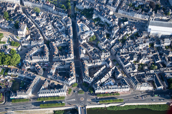 Blois in the state Loir et Cher, France from above
