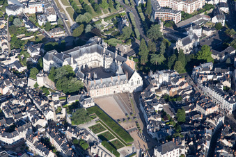 Blois in the state Loir et Cher, France seen from above