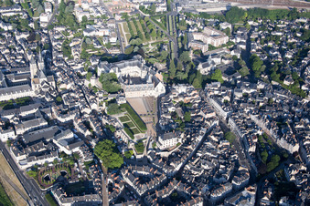 Bird's eye view of Blois in the state Loir et Cher, France