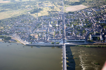 Oblique view of Blois in the state Loir et Cher, France