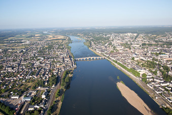 Blois in the state Loir et Cher, France from above