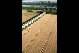 Viaduct near Vineuil/Loire in Vineuil in the state Loir et Cher, France from the drone perspective