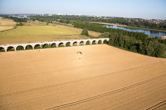 Viaduct near Vineuil/Loire in Vineuil in the state Loir et Cher, France seen from a drone