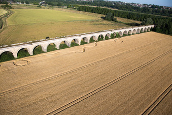 Aerial photograpy of Viaduct near Vineuil/Loire in Vineuil in the state Loir et Cher, France