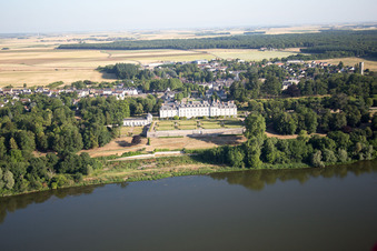 Oblique view of Menars in the state Loir et Cher, France