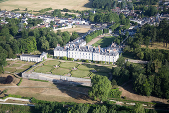 Menars in the state Loir et Cher, France from above