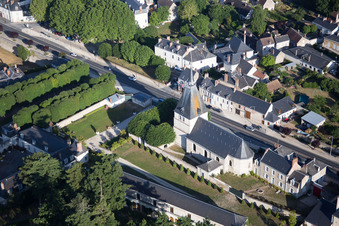 Bird's eye view of Menars in the state Loir et Cher, France