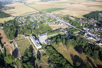 Drone recording of Menars in the state Loir et Cher, France