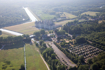 Aerial view of Chambord in the state Loir et Cher, France