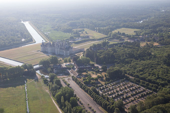 Aerial photograpy of Chambord in the state Loir et Cher, France