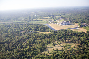 Bird's eye view of Chambord in the state Loir et Cher, France