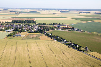 Aerial view of Talcy in the state Loir et Cher, France