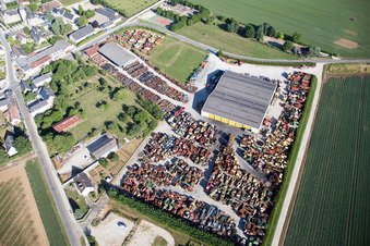 Bird's eye view of Talcy in the state Loir et Cher, France