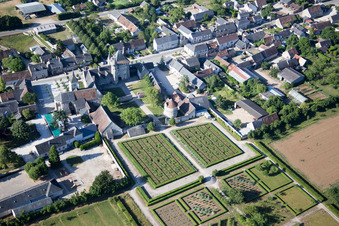 Talcy in the state Loir et Cher, France from above