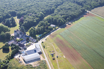 Landes-le-Gaulois in the state Loir et Cher, France from above