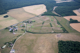 Aerial view of Le Clos du Golf Loir Valley in Cangey in the state Indre et Loire, France
