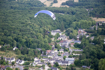 Aerial photograpy of Saint-Ouen-les-Vignes in the state Indre et Loire, France