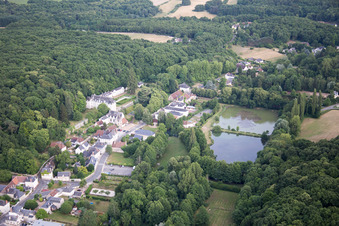 Saint-Ouen-les-Vignes in the state Indre et Loire, France out of the air