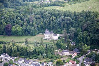 Pocé-sur-Cisse in the state Indre et Loire, France from above