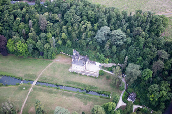 Pocé-sur-Cisse in the state Indre et Loire, France from the plane